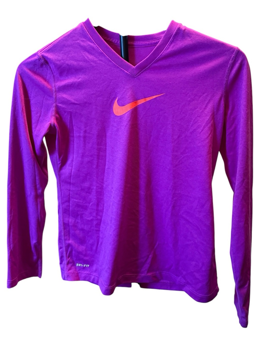 Nike Dri-FIT Girls Purple Long Sleeve Athletic Shirt Size L
